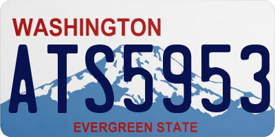 WA license plate ATS5953