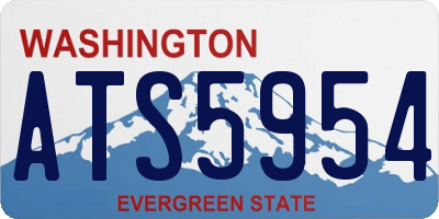 WA license plate ATS5954