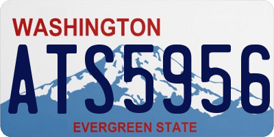 WA license plate ATS5956