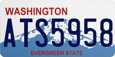 WA license plate ATS5958