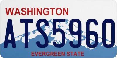 WA license plate ATS5960