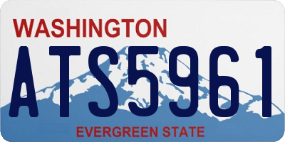 WA license plate ATS5961