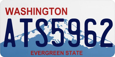 WA license plate ATS5962