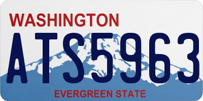 WA license plate ATS5963