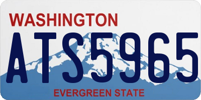 WA license plate ATS5965