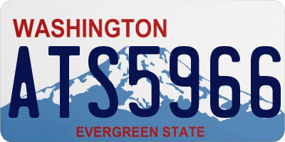 WA license plate ATS5966