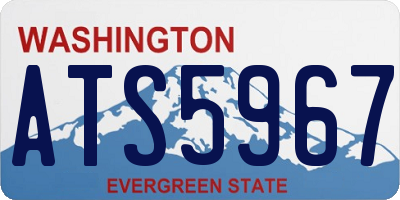 WA license plate ATS5967