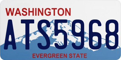 WA license plate ATS5968