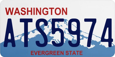 WA license plate ATS5974