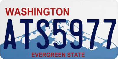 WA license plate ATS5977