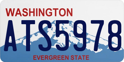 WA license plate ATS5978
