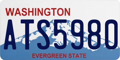 WA license plate ATS5980
