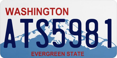 WA license plate ATS5981