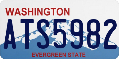 WA license plate ATS5982