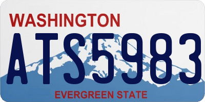 WA license plate ATS5983