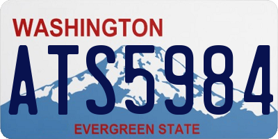 WA license plate ATS5984