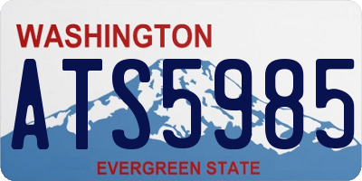 WA license plate ATS5985