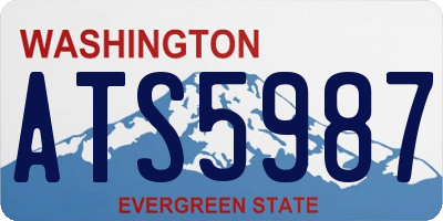 WA license plate ATS5987
