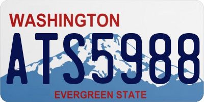 WA license plate ATS5988