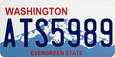 WA license plate ATS5989
