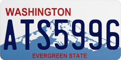WA license plate ATS5996