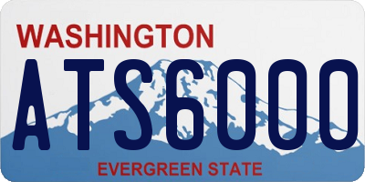 WA license plate ATS6000