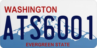 WA license plate ATS6001