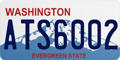 WA license plate ATS6002