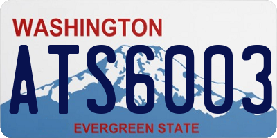 WA license plate ATS6003