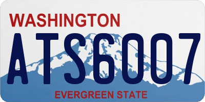 WA license plate ATS6007