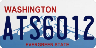 WA license plate ATS6012
