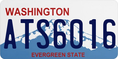 WA license plate ATS6016