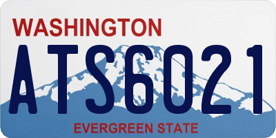 WA license plate ATS6021