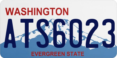 WA license plate ATS6023