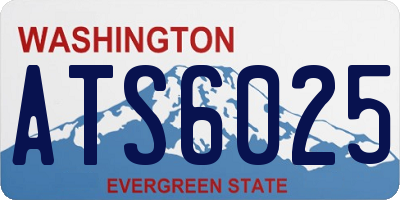 WA license plate ATS6025