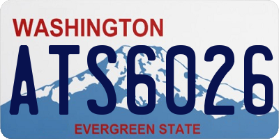 WA license plate ATS6026