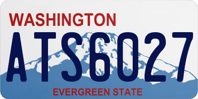 WA license plate ATS6027