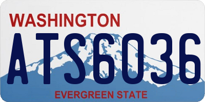 WA license plate ATS6036