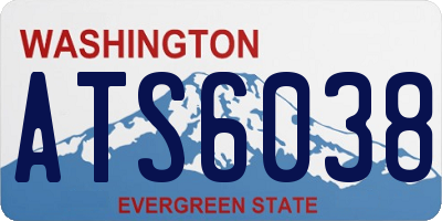 WA license plate ATS6038