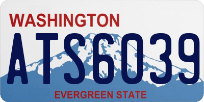WA license plate ATS6039