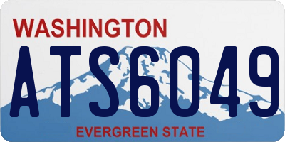 WA license plate ATS6049