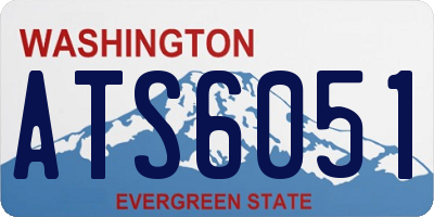 WA license plate ATS6051