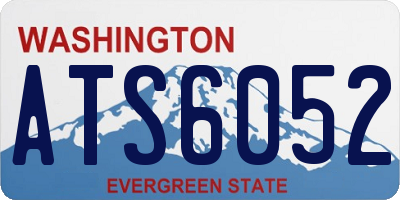 WA license plate ATS6052