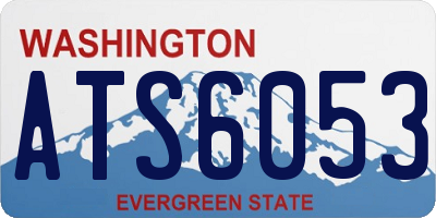 WA license plate ATS6053