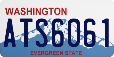 WA license plate ATS6061
