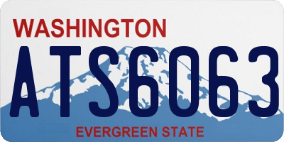 WA license plate ATS6063
