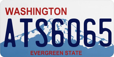 WA license plate ATS6065