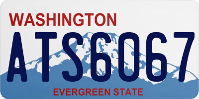 WA license plate ATS6067