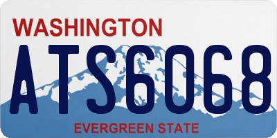 WA license plate ATS6068