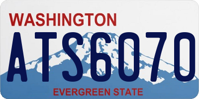 WA license plate ATS6070